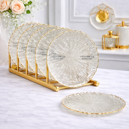 طقم صحون ضيافة 6 قطع صغير